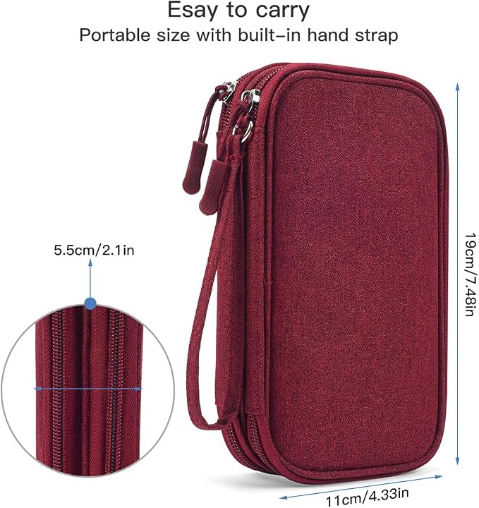 CAAORDKSO Electronic Cord Organizer Travel Case, Travel Cable Organizer Bag - Image 2