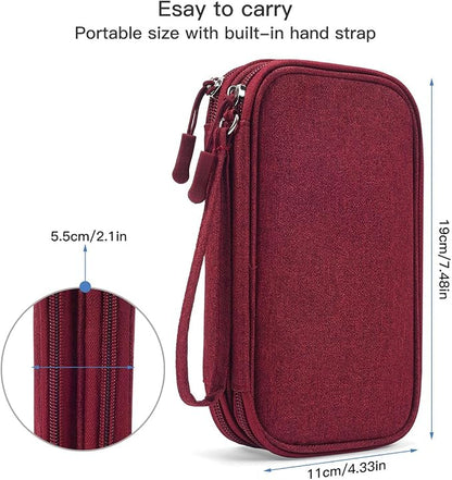 CAAORDKSO Electronic Cord Organizer Travel Case, Travel Cable Organizer Bag - Image 2