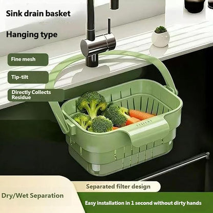 Expandable Foldable Sink Hanging Drain Basket Strainer Colander - Image 3