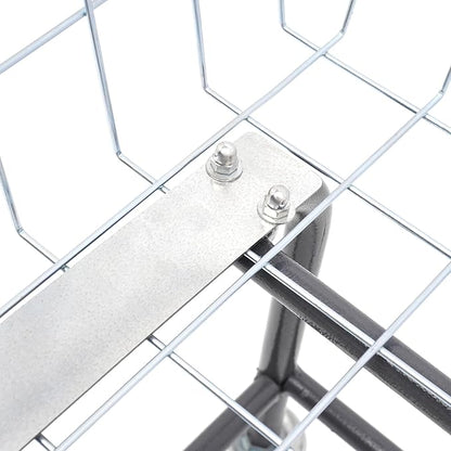 Laundry Cart, Steel Wire Laundry Cart, Laundry Basket - Image 8
