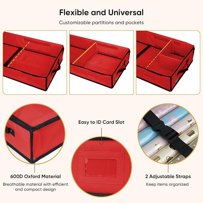 BALEINE Wrapping Paper Storage Organizer, Holiday Accessories - Image 3