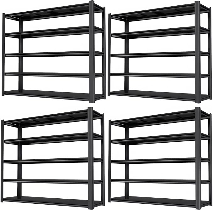 84" H Garage Shelving Heavy Duty Storage Shelves 5000 LBS Adjustable Metal by LIJIUHOME