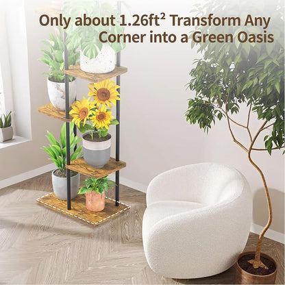 LASZOLA Black 7 Tiered Wood Plant Stand Indoor - Image 5