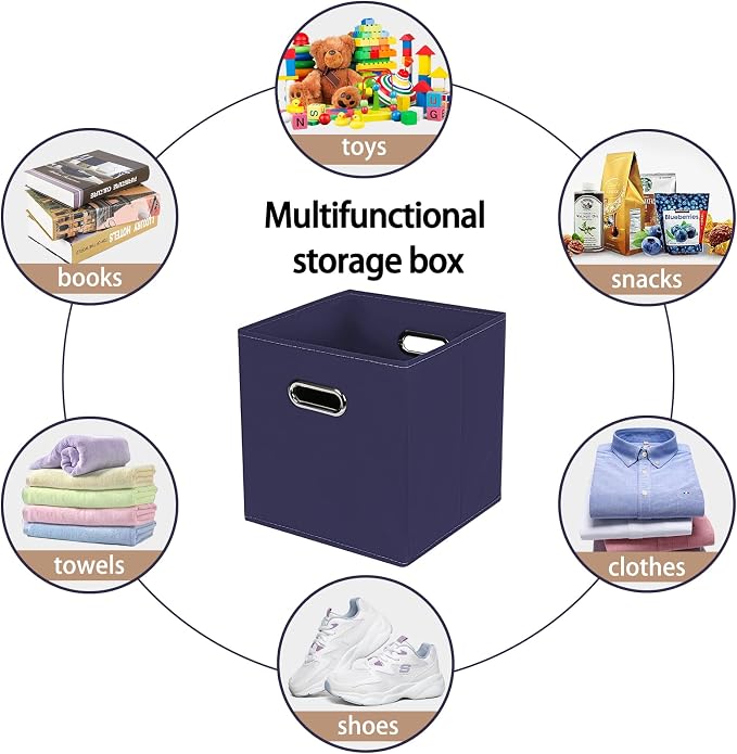 Fabric Cloth Storage Bins, Fabric Cube Bins Organizer - Image 3