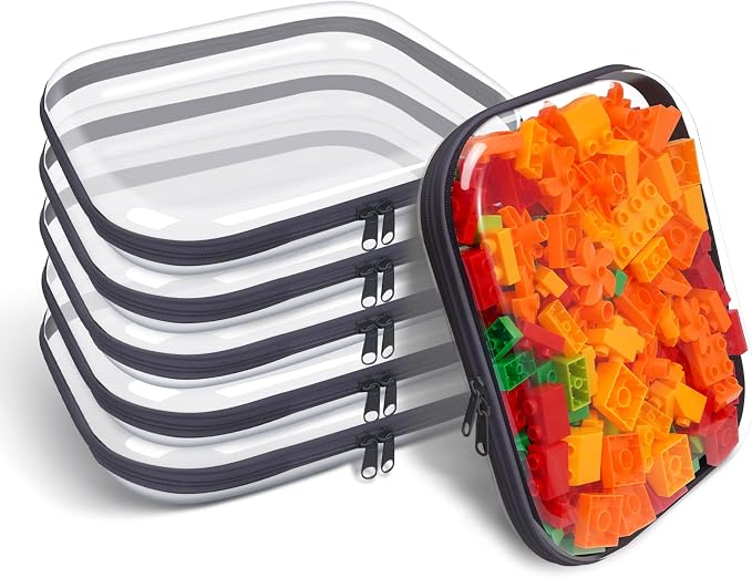 Clear Hard Plastic Zipper Case, Transparent Double Zippers Hard Pouch by Unknown