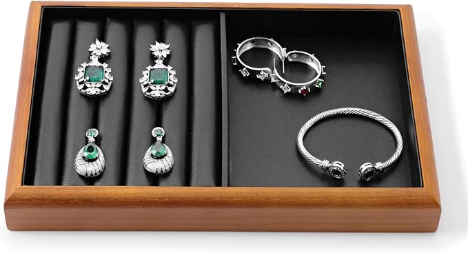 Oirlv Solid Wood Multifunctional Ring Earrings Studs Bangle Jewelry Organizer by Oirlv