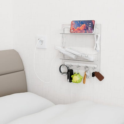 Yieach Bedside Shelf for Dorm Bed, Small Room and Nightstand, Wall Mounted - Image 7