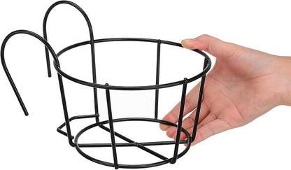 Toyvian Hanging Flowerpot Holder Round 1 Tier Balcony Flower Stand Lightweight - Image 6