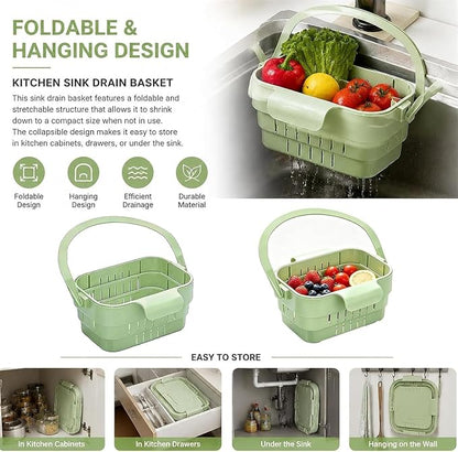 Foldable Hanging Kitchen Sink Drain Basket, 2026 New Hanging Sink Strainer - Image 3