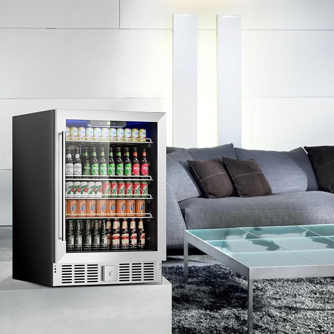 Stopasd Beverage Refrigerator Cooler, 5.3 Cu.Ft/166 Can Drink Fridge - Image 6