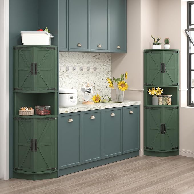 Vabches 64.8" Tall Farmhouse Corner Cabinet - Image 7
