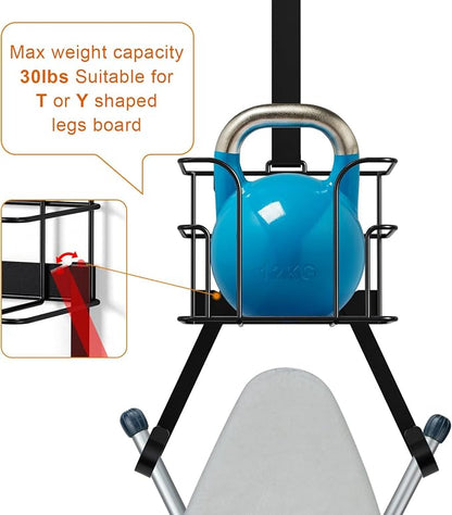 ORLESS Over The Door/Wall Mount Ironing Board Hanger, Laundry Room Iron and - Image 5