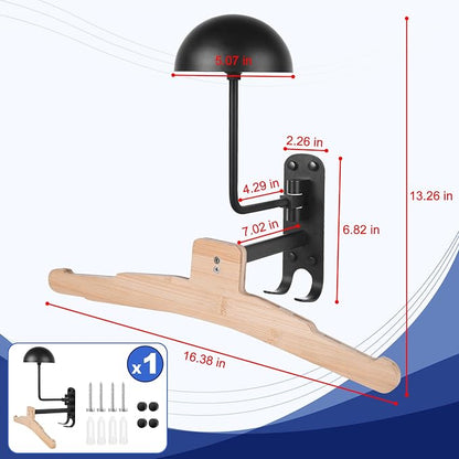 Kikerike Metal Bike Helmet Rack Wall Mount - Image 2
