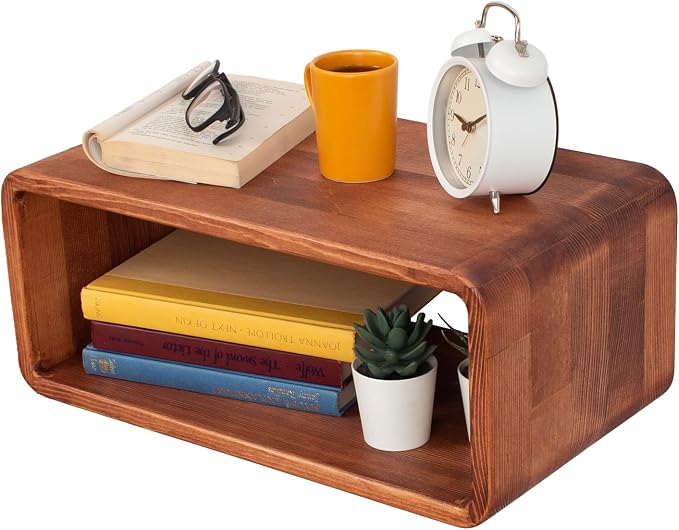 Floating Nightstand Wooden, Bedside Table, Nightstand Shelf, Wall Mounted by Woodches