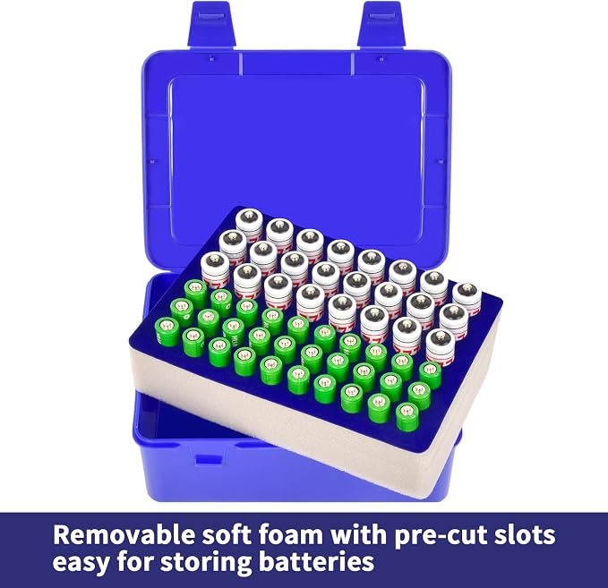 FULLCASE Battery Storage Organizer Holder Holds 54 AA AAA Batteries, Box Cases - Image 5