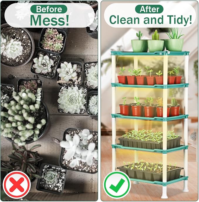 RooTrimmer 5-Tier Seed Starter Tray, Plant Stand Designed - Image 4