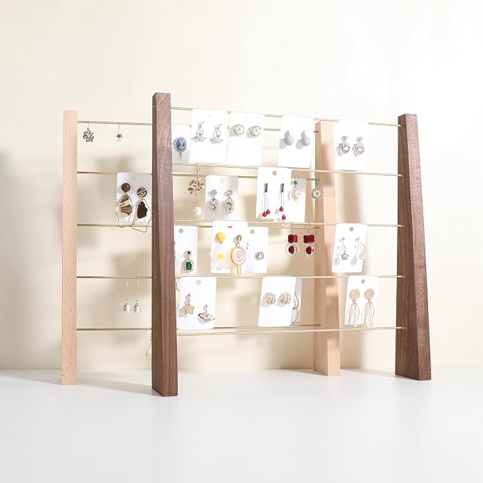 GemeShou 5 Tiers Walnut Earring display stands - Image 8