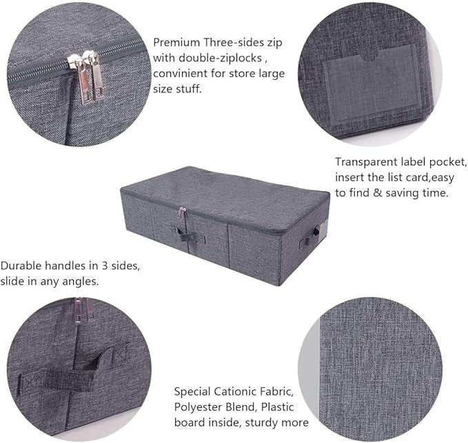 iwill CREATE PRO Pack of 2, Rigid Underbed Storage Boxes - Image 3
