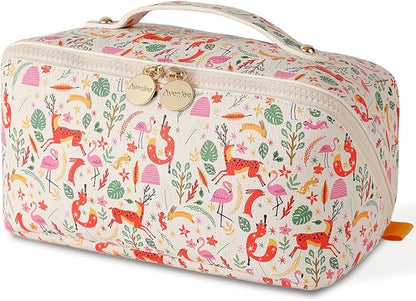 Aveniee Travel Makeup Bag for Women, Large Cosmetic Organizer by Aveniee