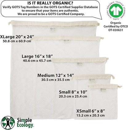 Simple Ecology Organic Cotton Mesh Laundry Bag; Machine Washing Bags - Image 2