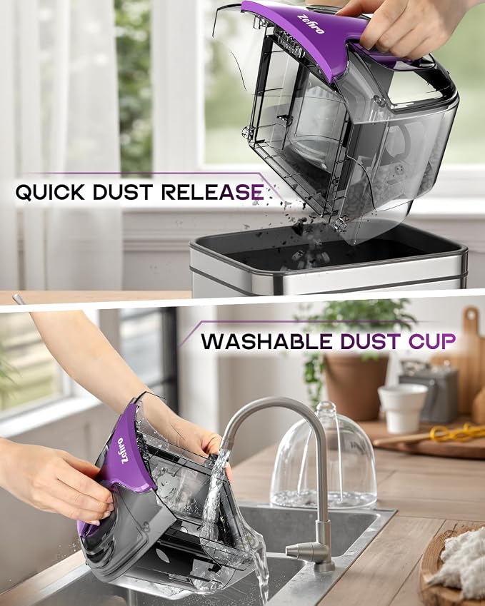Zefiro Canister Vacuum Cleaner, Bagless Canister Vacuum - Image 7