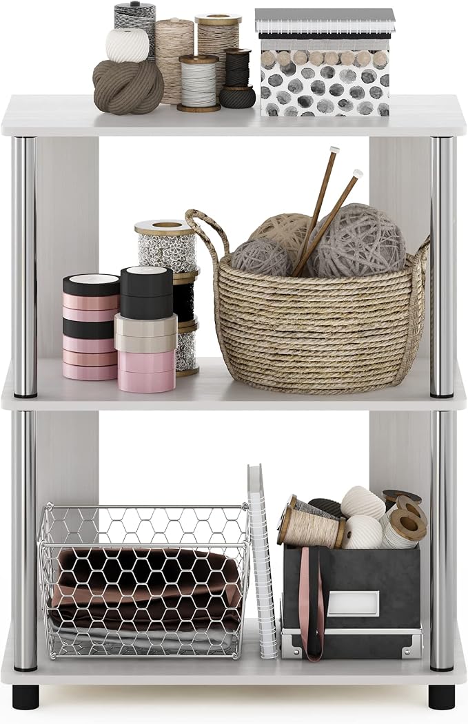 Furinno Jaya Simple Design 3-Tier Bookcase / Bookshelf / Display Rack - Image 4