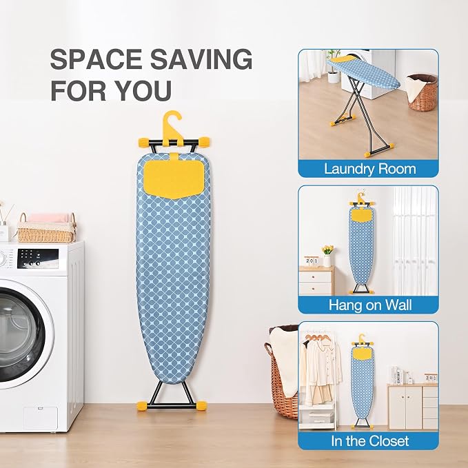 APEXCHASER Ironing Board with Iron Rest, Compact and Space Saver Iron Board - Image 6