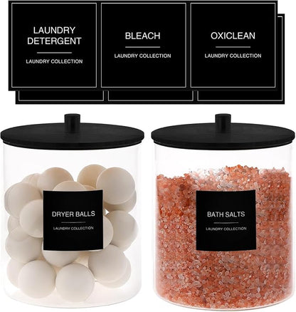 TIPGO Glass Jars for Laundry Room Organization, Laundry Pods Container - Image 2