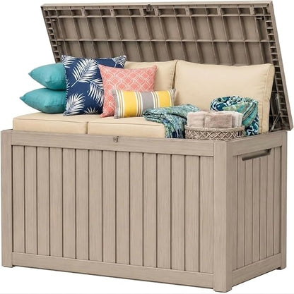 270 Gallon Outdoor Storage Box Resin Deck Box All Weather Waterproof Large by Decksplore%E2%80%94BuiltforOutdoor