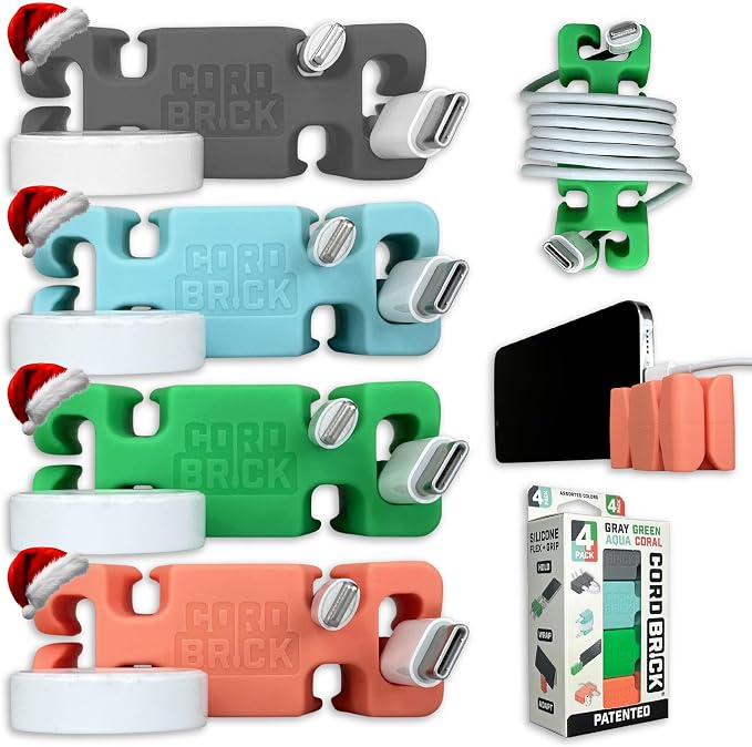 CordBrick 4pk Weighted Cord Holder by CordBrick