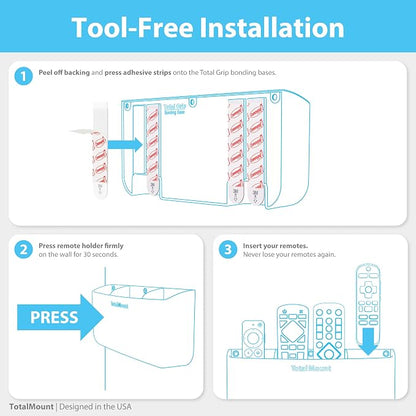 TotalMount Hole-Free Remote Holder – Eliminates Need to Drill Holes in Your Wall - Image 8