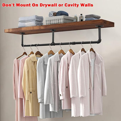 Livabber Industrial Pipe Clothes Rack, Heavy Duty Detachable Iron Garment Rack - Image 4