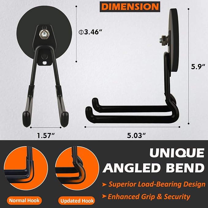 MUTUACTOR New Upgraded Magnetic Hooks Heavy Duty, 40lbs Anti-Scratch Garage - Image 5