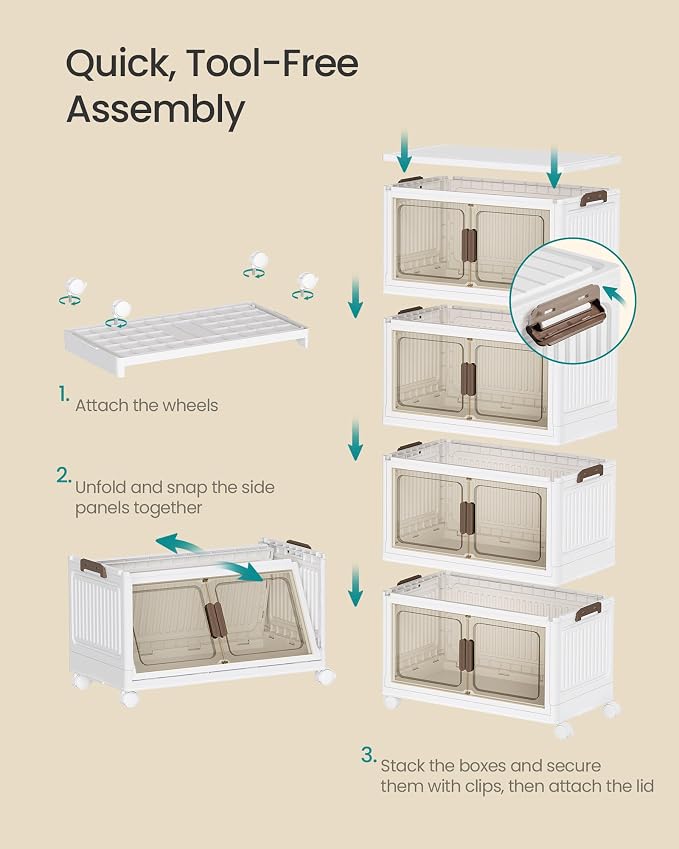 SONGMICS 58QT Plastic Storage Bins - Image 4