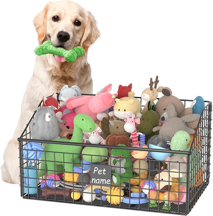 Kaiferty Indestructible Dog Toy basket, Large Toy Bin by Kaiferty