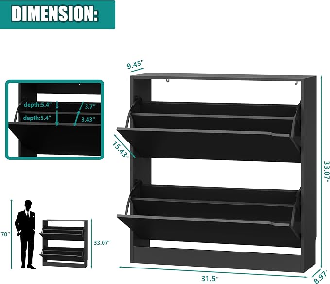Xixini Shoe Storage Cabinet for Entryway - Image 2