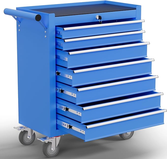 7-Drawer Tool Chest, Rolling Tool Cart by Unknown