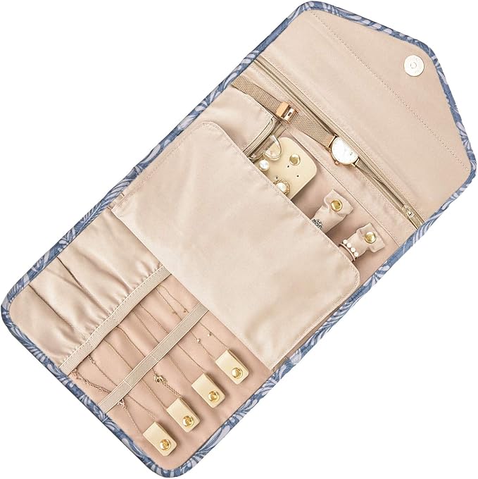 BAGSMART Travel Jewellery Organiser Roll Foldable Jewelry Case - Image 8
