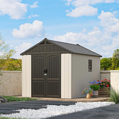 Patiowell 8 x 10 FT Resin Outdoor Storage Shed by Patiowell