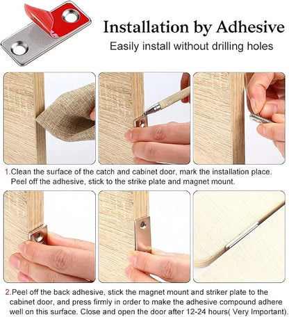 Cabinet Magnetic Catch Jiayi 14 Pack Ultra Thin Cabinet Door Magnets Stick on - Image 4