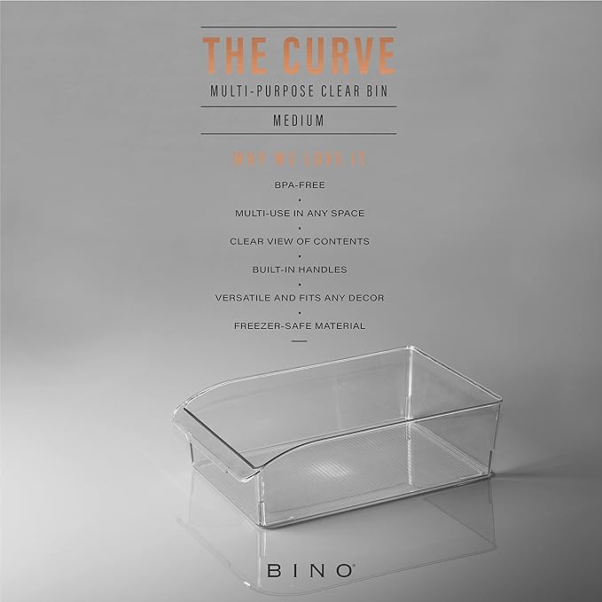 BINO | Plastic Storage Bins, Medium | THE CURVE COLLECTION | Multi-Use - Image 2