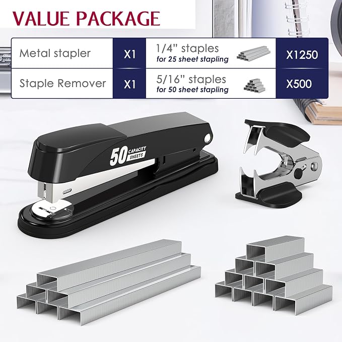 Metal Stapler Heavy Duty 50 Sheet Capacity - Image 2