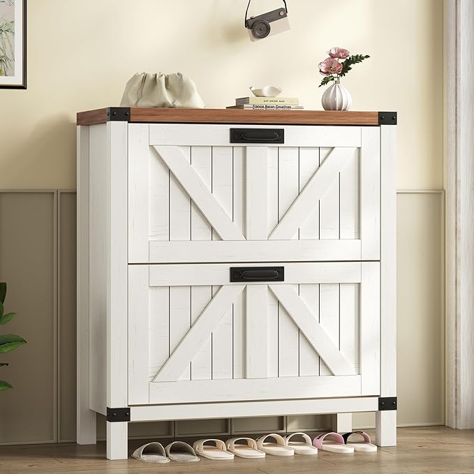 Fluted Shoe Cabinet Storage by YomiluveDesign