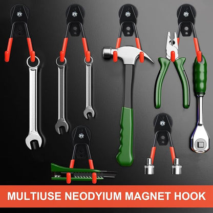 Landhoow Large Magnetic Hooks Heavy Duty Garage Magnet Hooks Strong Storage - Image 7
