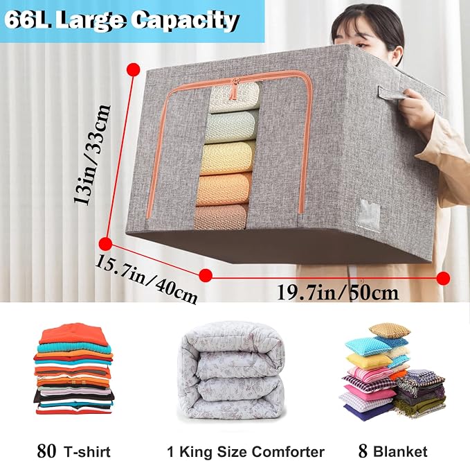 Large Capacity Clothes Storage Bags, Stackable Storage Organizer - Image 2
