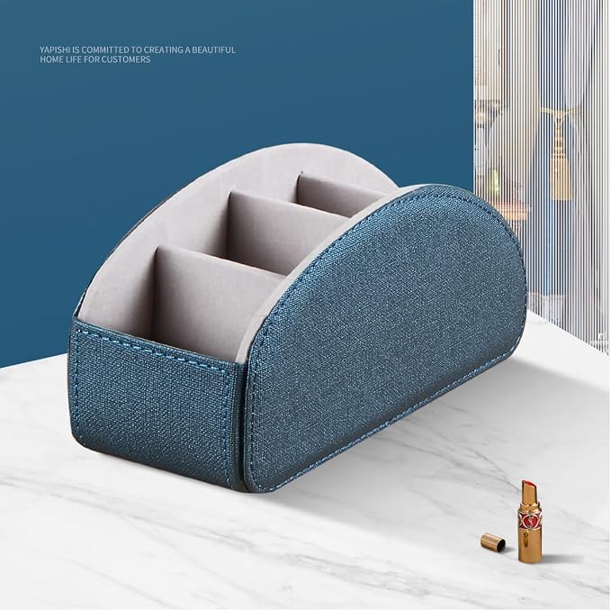 Remote Control Holder, Leather 5 Rooms Desk Organizer and Decorations - Image 4