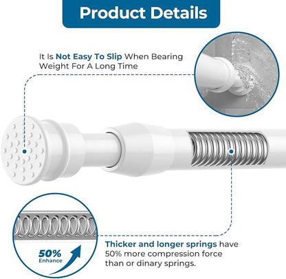 AIZESI Spring Tension Curtain Rods Short Tension Rod - Image 5