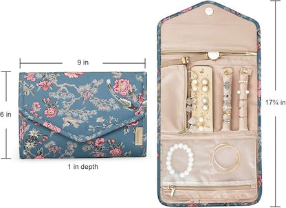BAGSMART Travel Jewellery Organiser Roll Foldable Jewelry Case - Image 6