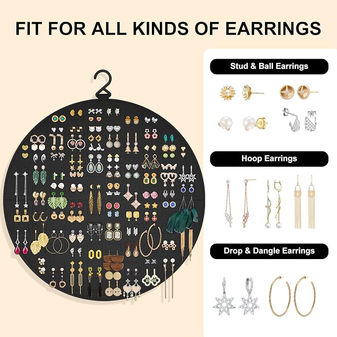 Earring Organizer, Hanging Earring Holder Holds Up to 128 Pairs, Stud Earring - Image 2