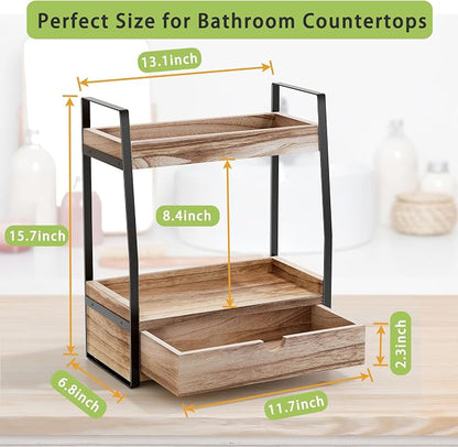 Boulphia 2-Tier Bathroom Organizer Countertop, Bathroom Sink Organizer - Image 3